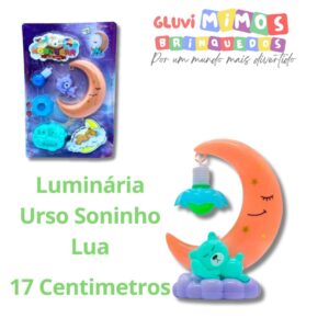 Luminária  Urso Soninho Lua 17 Centimetros