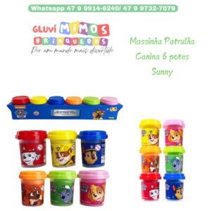 Massinha Patrulha Canina 6 potes Sunny