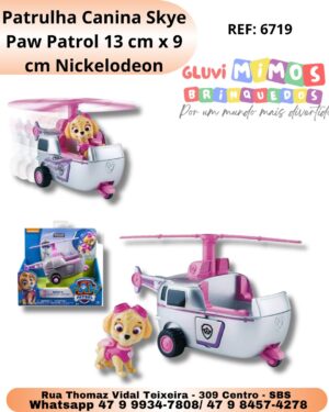 Patrulha Canina Skye  Paw Patrol 13 cm x 9 cm Nickelodeon