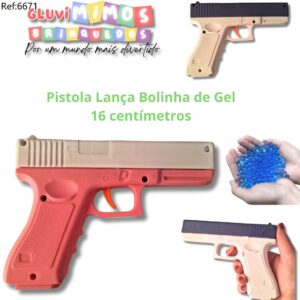 Pistola Lança Bolinha de Gel  16 centímetros