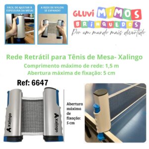 Rede Retrátil para Tênis de Mesa- Xalingo