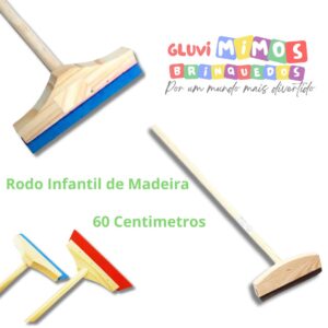 Rodo Infantil de Madeira  60 Centimetros - Undadeo
