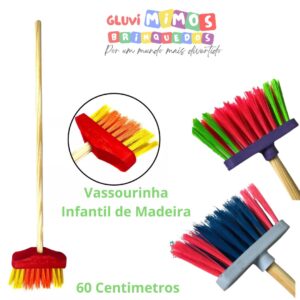 Vassourinha  Infantil de Madeira  60 Centimetros vassoura