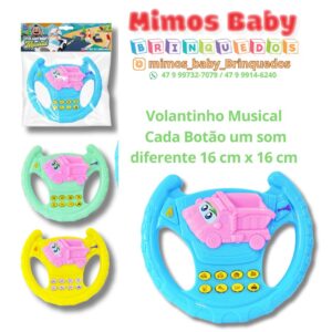 Volantinho Musical  Cada Botão um som diferente 16 cm x 16 cm - Volante