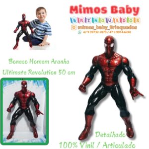 Boneco Homem Aranha Ultimate Revolution 50 cm 100% Vinil / Articulado Detalhado