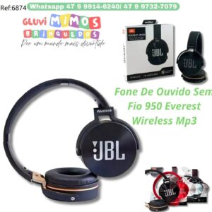 Fone De Ouvido Sem Fio 950 Everest Wireless Mp3