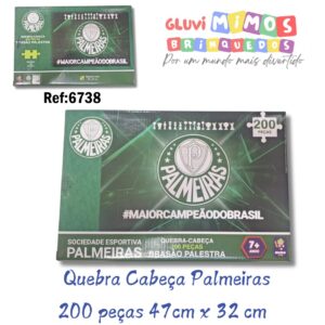 Quebra Cabeça Palmeiras 200 peças 47cm x 32 cm