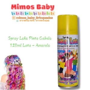 Spray Loko Pinta Cabelo 120ml Lata – Amarelo