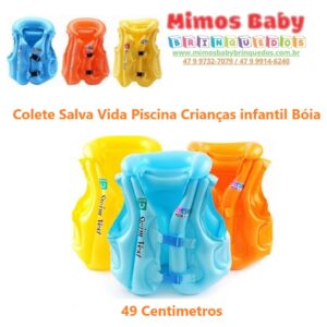 Colete Salva Vida Piscina Crianças infantil Bóia - 49 Centimetros