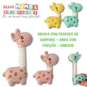 Girafa com pescoço de sanfona - anda com fricção - Unidade