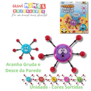 Aranha Gruda e Desce da Parede - Unidade - Cores Sortidas