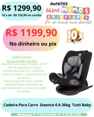 Cadeira Para Carro  Essence 0 A 36kg  Tutti Baby