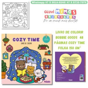 Livro de Colorir Bobbie Goods Tik Tok 48 Páginas Cozy Time Folha 150 Gm²