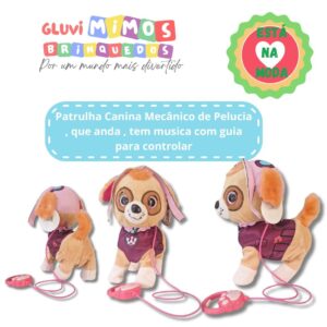 Brinquedo Mecânico de Pelucia , que anda , tem musica com guia para controlar