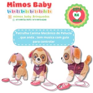 Brinquedo Mecânico de Pelucia , que anda , tem musica com guia para controlar