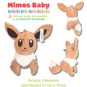 Pelucia Personagem  com Musica 21 cm x 19 cm