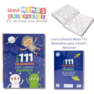 Livro Infantil Meus 111 Desenhos para Colorir: Meninos