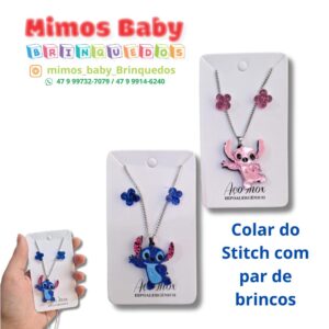 Colar com par de brincos