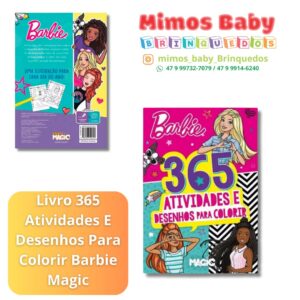 Livro 365 Atividades E Desenhos Para Colorir Barbie Magic