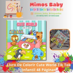Livro De Colorir Cute World Tik Tok Infantil 48 Páginas