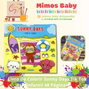 Livro De Colorir Sunny Days Tik Tok Infantil 48 Páginas