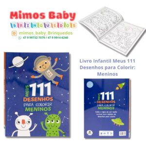 Livro Infantil Meus 111 Desenhos para Colorir: Meninos