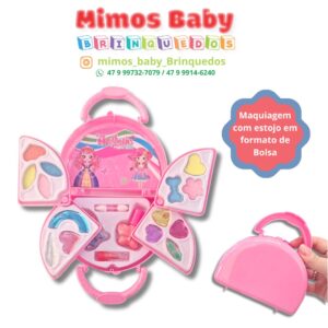 Maquiagem com estojo em formato de  Bolsa