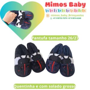 Pantufa tamanho 26/27 Quentinha e com solado grosso