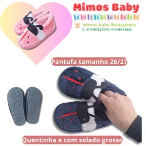Pantufa tamanho 26/27 Quentinha e com solado grosso