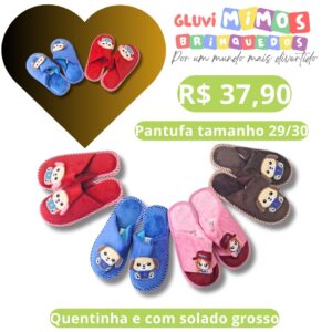Pantufa tamanho 29/30 Quentinha e com solado grosso