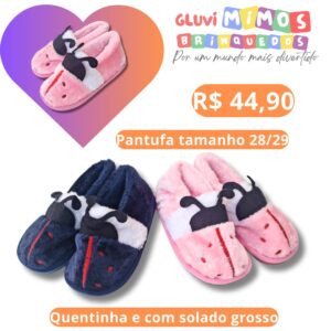 Pantufa tamanho 28/29 Quentinha e com solado grosso