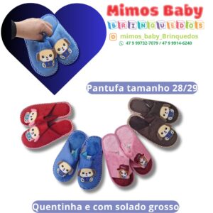 Pantufa tamanho 28/29 Quentinha e com solado grosso