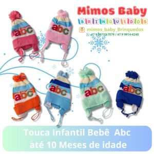 Touca Infantil Bebê  Abc  até 10 Meses de idade