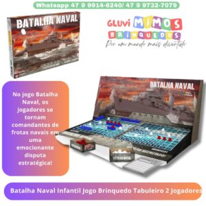 Batalha Naval Infantil Jogo Brinquedo Tabuleiro 2 Jogadores
