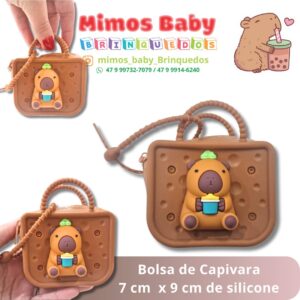 Bolsa de Capivara 7 cm  x 9 cm de silicone