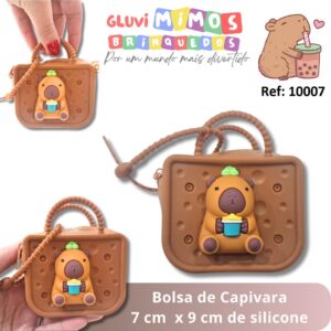 Bolsa de Capivara 7 cm  x 9 cm de silicone