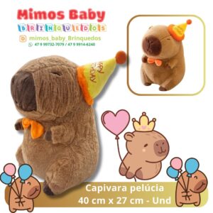 Capivara pelúcia 40 cm x 27 cm - Und