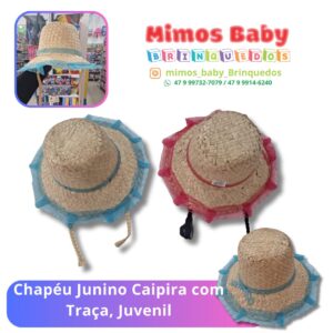 Chapéu Junino Caipira com Traça, Juvenil