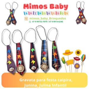 Gravata para festa caipira, Junina, Julina Infantil s