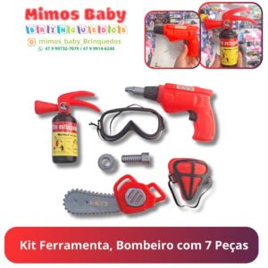 Kit Ferramenta, Bombeiro com 7 Peças