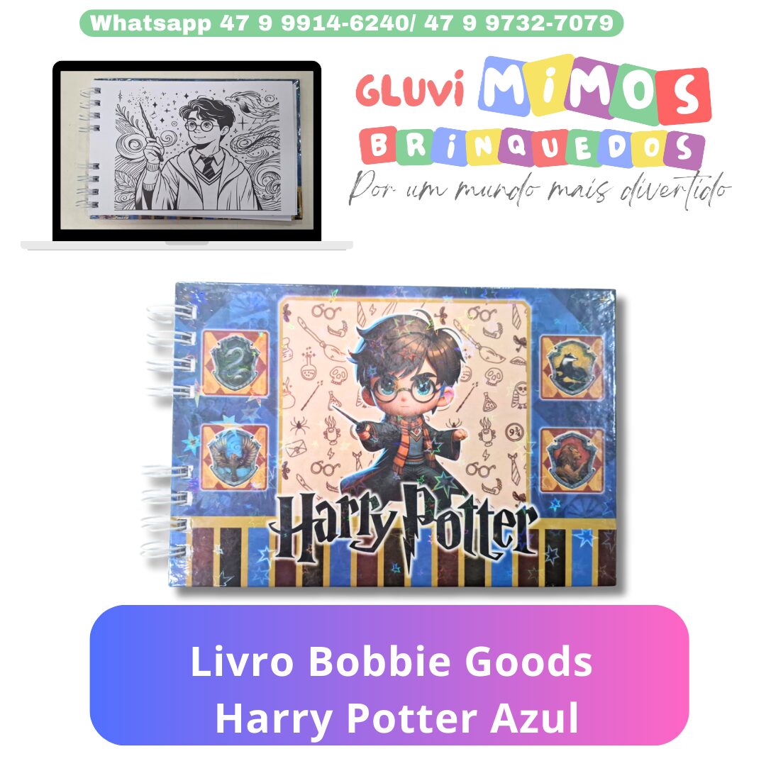Livro Bobbie Goods Harry Potter Azul – Gluvi Mimos Brinquedos