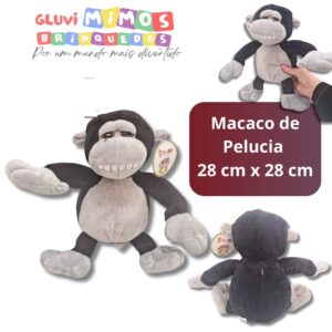 Macaco de Pelucia  28 cm x 28 cm