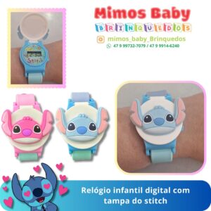 Relógio infantil digital com tampa