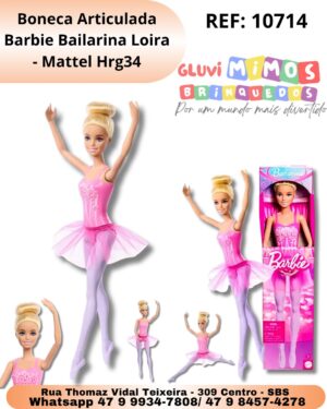 Boneca Articulada Barbie Bailarina Loira - Mattel Hrg34