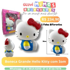 Boneca Grande Hello Kitty com Som