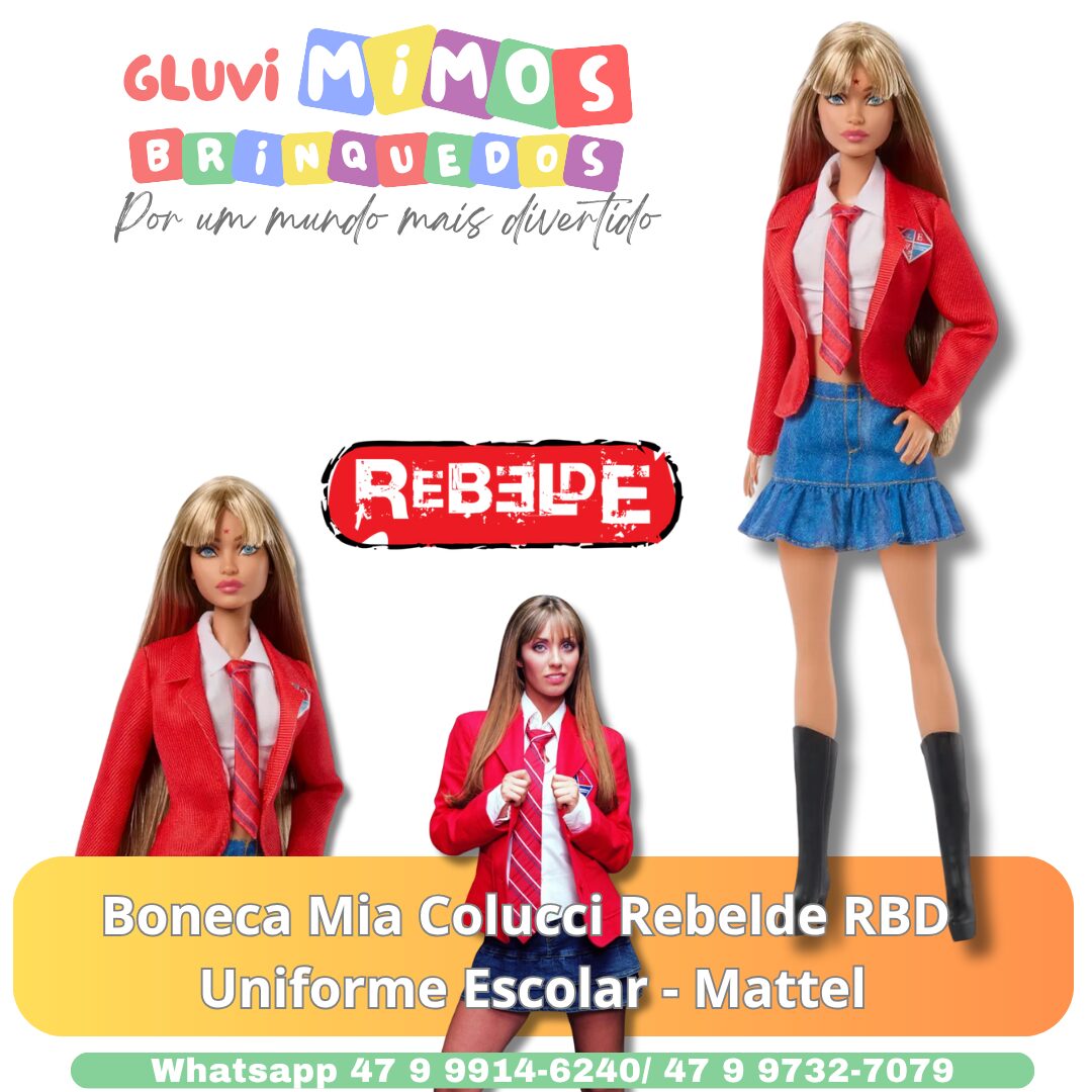 Boneca Mia Colucci Rebelde RBD Uniforme Escolar – Mattel – Gluvi Mimos ...