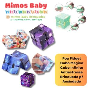 Pop Fidget Cubo Magico Cubo Infinito Antiestresse Brinquedo p/ Ansiedade