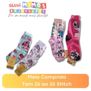 Meia Comprida  Tam 25 ao 35 Personagem