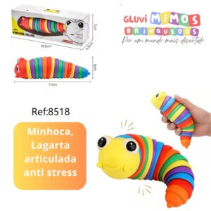 Minhoca, Lagarta articulada anti stress centopeia