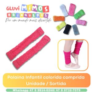 Polaina Infantil colorida comprida Unidade / Sortida